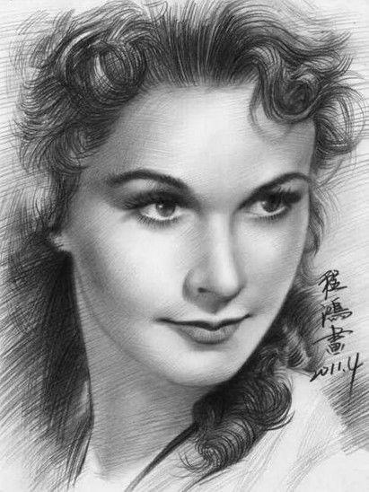 明星的素描画像,一纸之间，尽显璀璨星光